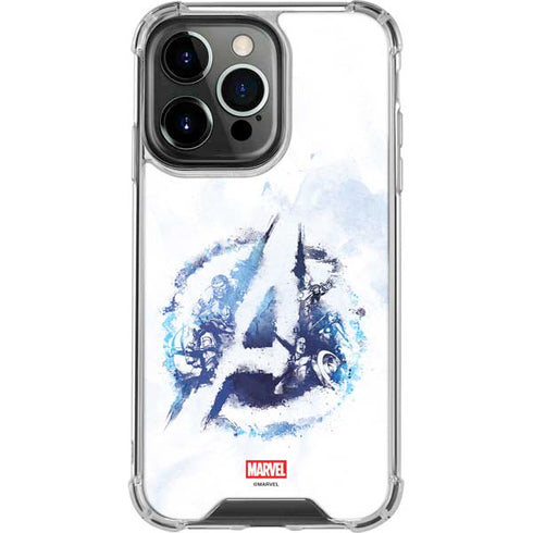 Marvel Avengers Blue Logo iPhone 15 Pro Max Clear Case
